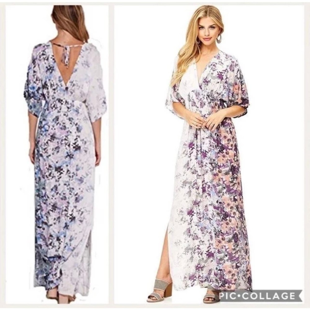 Lovestitch Floral Maxi Dress M Medium